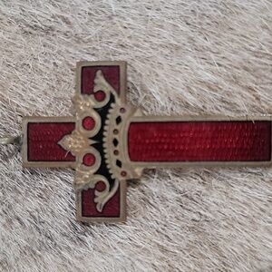 Antique Guilloche Cross Pendant